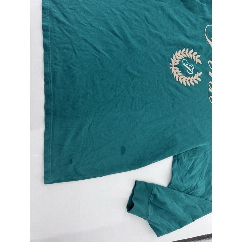 VS Victorias Secret Pink Shirt Sz XXL Crewneck Comfy Casual Campus Green - Picture 16 of 16